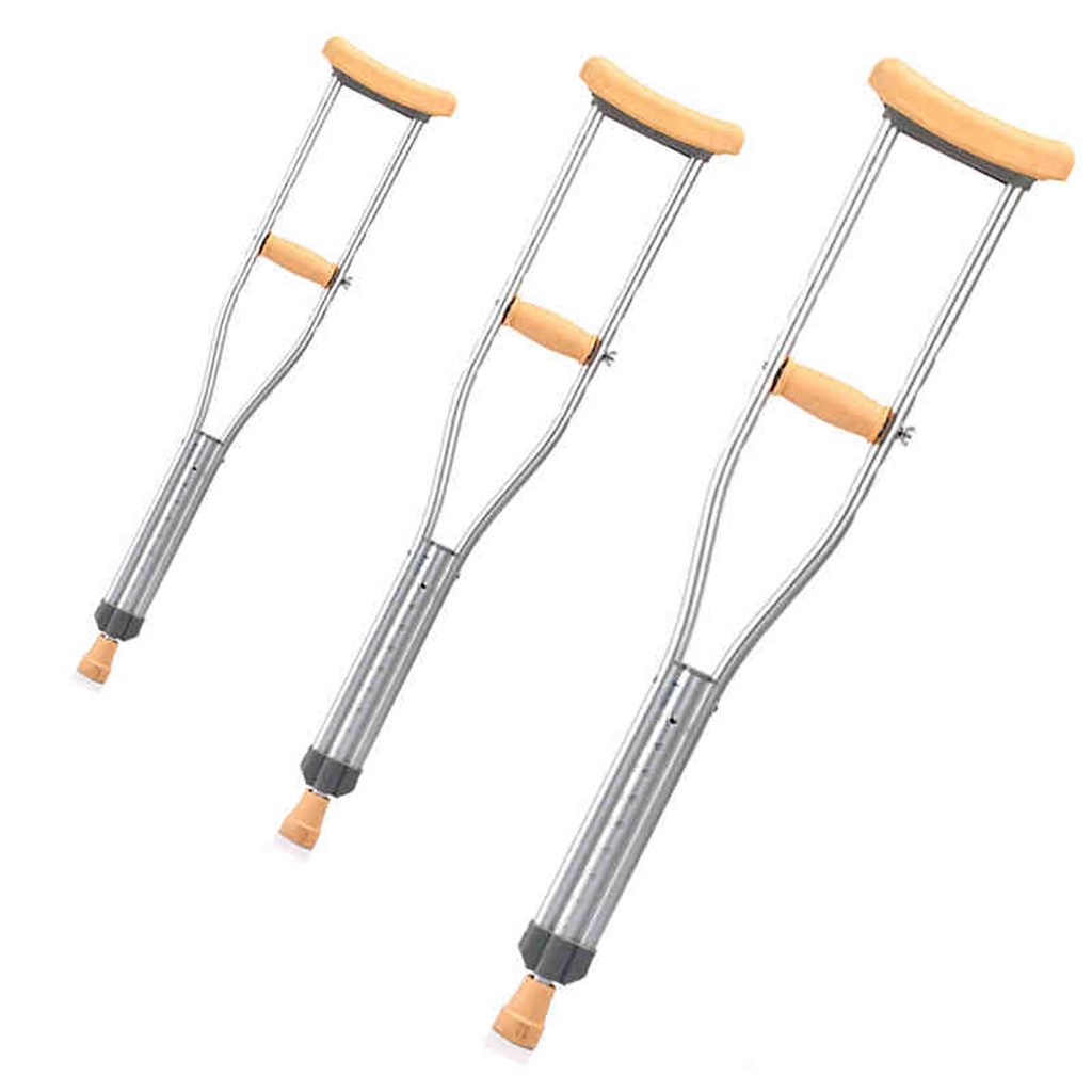 Kule dla dorosłych Pod pachami dla niepełnosprawnych Kule/laski dla osób niepełnosprawnych z regulowaną długością 103-150 cm Idealne do podróży lub pracy (podwójne) Lucky Star