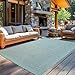 Produktbild Carpetsale24 Outdoor Teppich Wetterfest 200x300 (200 x 290 cm) Einfarbig Blau - Teppich Waschbar, Wasserfest, Pflegeleicht und Flachgewebe - Ideal für Balkon, Garten, Terrasse und als Küchenteppich