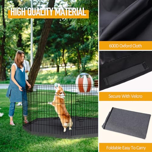 Dog Playpen Regular Octagon Metal Exercise Pet Playpen 8 Panels 24 Inch Bottom Pad Cover for Small Medium Pets Indoor Outdoor(Only Cover,Playpen Not Included)(Black Bottom pad cover) Dog Playpen Regular Octagon Metal Exercise Pet Playpen 8 Panels 24 Inch Bottom Pad Cover for Small Medium Pets Indoor Outdoor(Only Cover,Playpen Not Included)(Black Bottom pad cover)