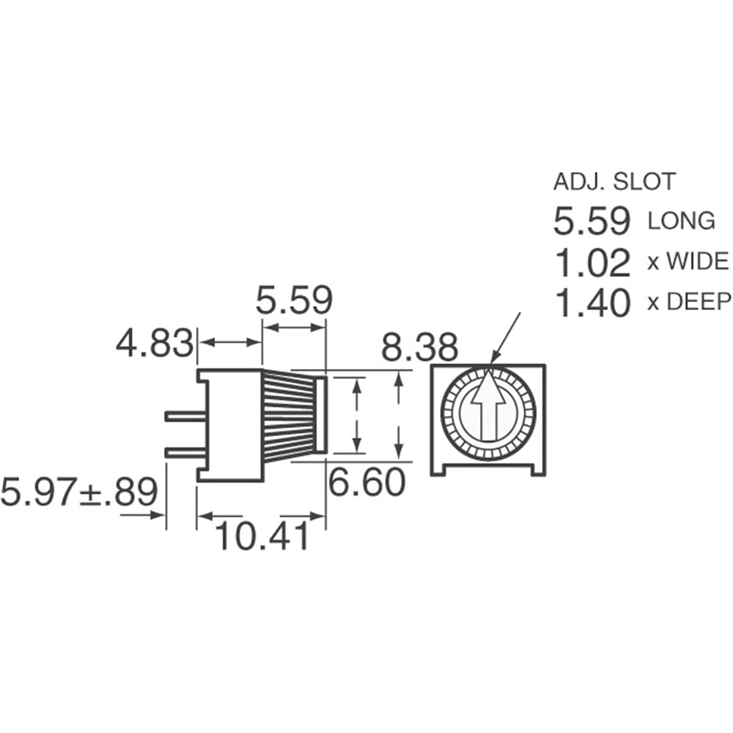 3386P-1-103 10K 1k 2k 5k 10k 20k... 0.5W, 1/2W PC Pins Through Hole Trimmer Potentiometer Cermet 1 Turn Top Adjustment 50PCS/LOT Resistors(1M Ohm)