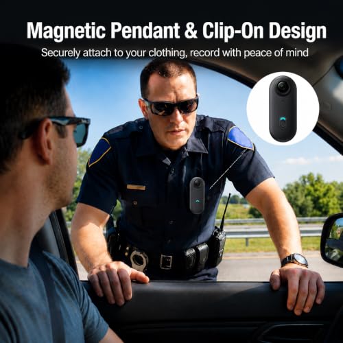 Image of JETO 4K Mini Body Camera 64GB, EIS Motorcycle POV Action Camera | 150 Wide Angle, WiFi App Live View, Magnetic Clip-On Wearable Cam with 100FT Waterproof Case