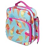 Bentology Insulated Lunch Box w Snack Pocket & Water Bottle Holder- Water-Resistant Lunchbox for Kids- Easy Clean Tote Mini Cooler Bag- Reusable Thermal Lunch Bag for Work School Picnic-Back to School