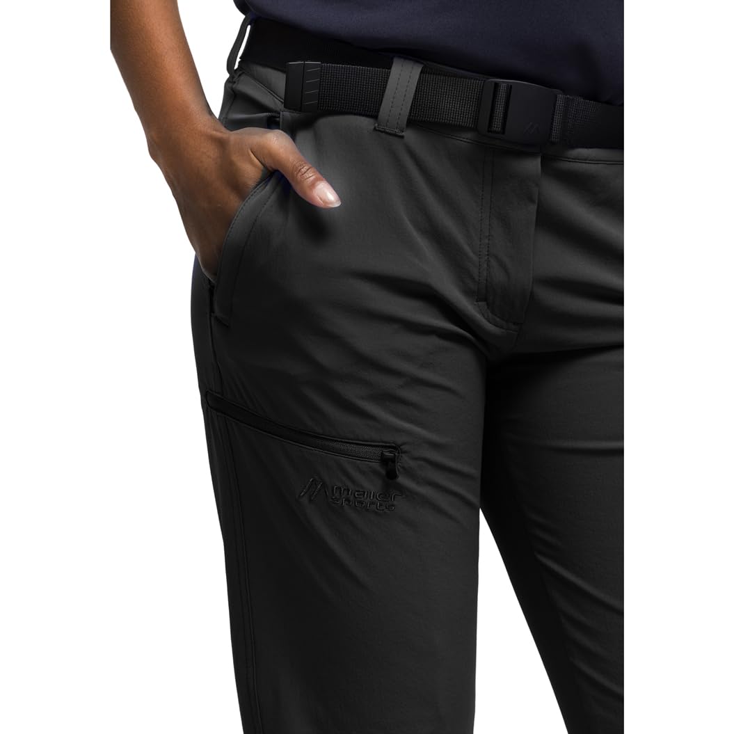 Maier Sports Inara Slim Zip, Damen Wanderhose, Wasserabweisende Hose für Trekking und Hiking, Enganliegender Schnitt, Zipp-Off-Funktion, PFC-frei, mSTRETCH pro 4 & Dryprotec