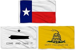 3 Pieces 3x5 Feet Texas State Flag - Come and Take It...