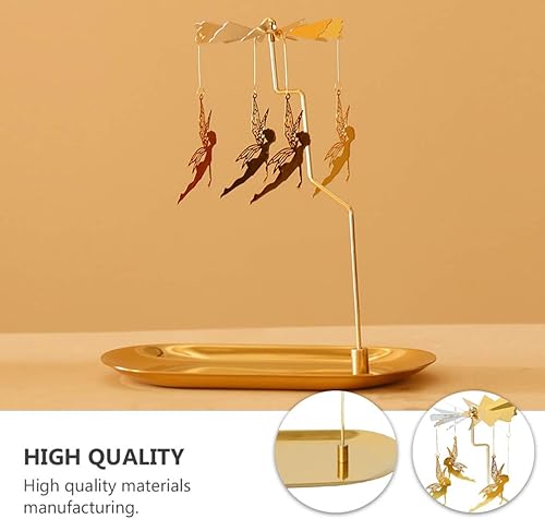 Miniatura 8 de Minkissy Wedding Table Decor Wedding Table Decor 1 Set Christmas Candle Holder, Metal Rotating Candle Holder Without Candle for Home Christmas