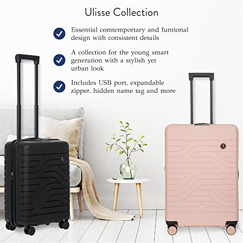 Bric's B|Y Ulisse Expandable Spinner Suitcase - 30 Inch Travel Luggage With Tsa-Approved Lock And Hard Exterior - Pearl Pink #TOP3