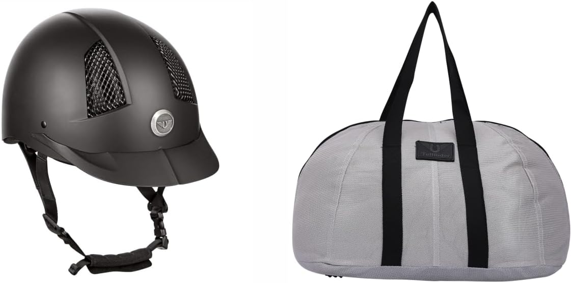 TuffRider Starter Equestrian Horse Riding Helmet with Mesh Helmet Bag with Assorted Color