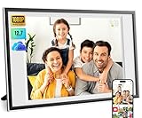 Frameo Digital Picture Frame 12.7'' 64GB Photo Frame, 1440 * 1080P IPS Touch Electronic Picture Frame, Auto-Rotate Tabletop&Wall Mounted,USB&SD Card, Sharing Photos/Videos via Free App from Anywhere