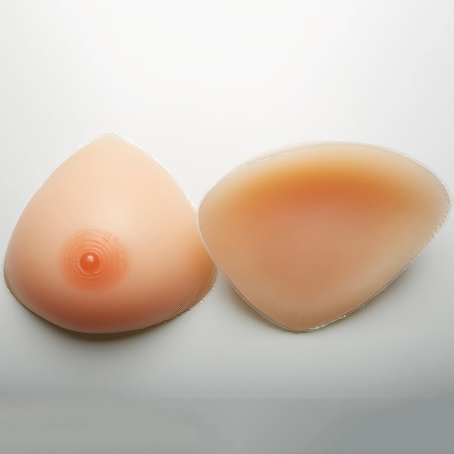 Silicone Breast Forms/Fake Boobs Realistic Fake Breasts Form Drag Queen Transgender Cosplay Prosthetic Breast - Self Adhesive(D Cup, Nude)