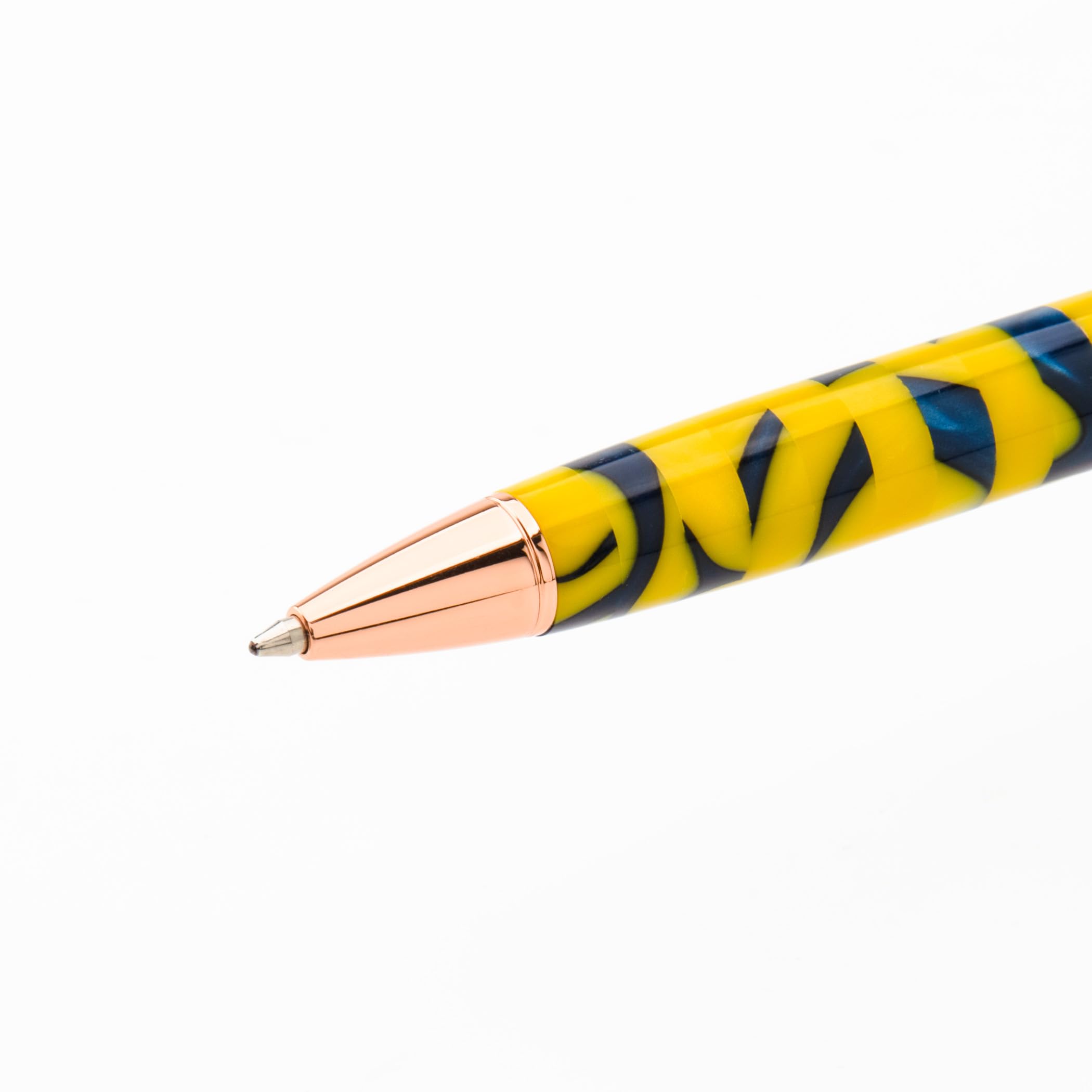Amazon | Conklin Stylograph モザイクボールペン イエロー/ブルー 18K