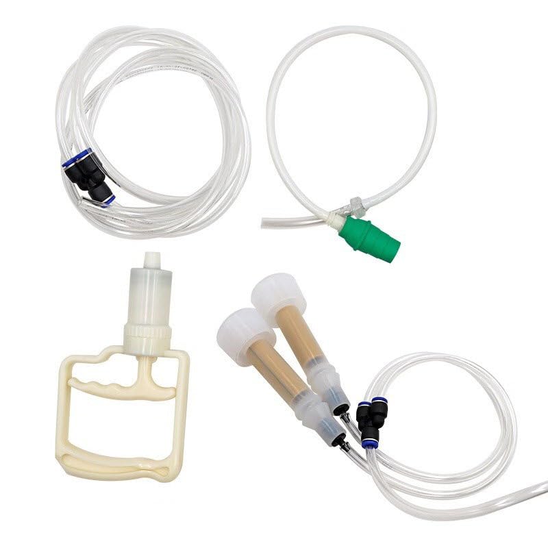 2L Portatile per Capra Domestica, Mungitore per Capra Sottovuoto in Acciaio Inox, Kit Mungitrice Manuale per Casa Piccola Scala, Facile da Usare