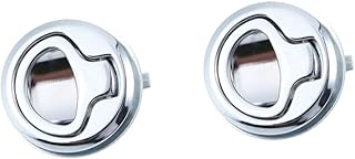 INOOMP 2pcs metal Yacht Slam Yacht lock Hatch Round Pull RV Boat Door Latches metal flush locking flush latch Yacht latch locking cabinet door key