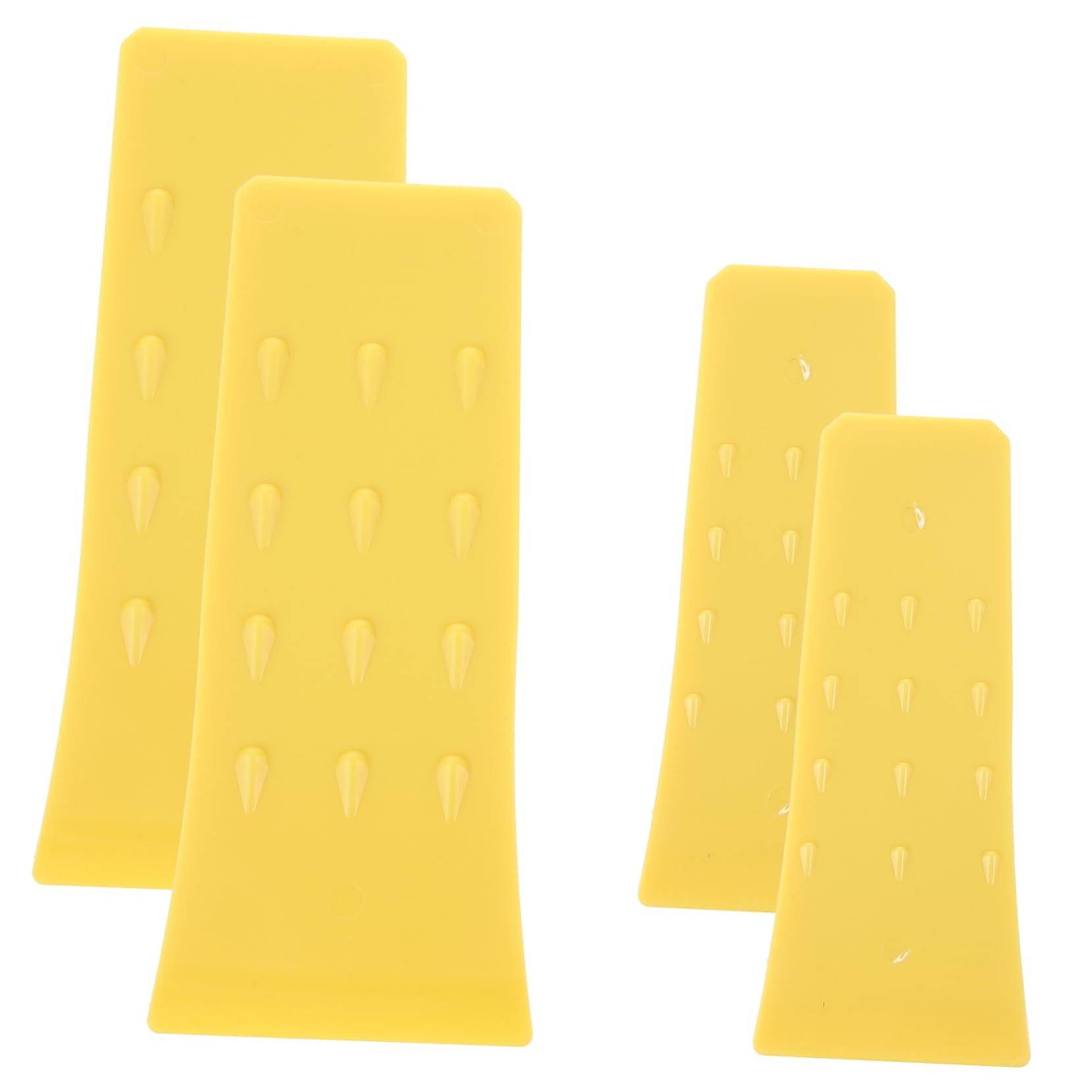 Coin Forestier en Plastique Jaune 4 Pièces, Forme Coin