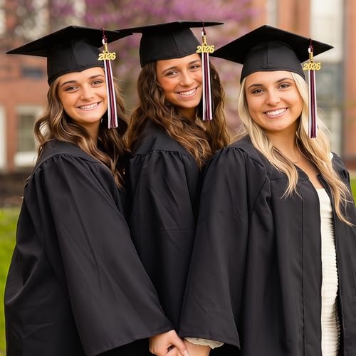 Image of GraduationMall Single&Multiple Color Graduation Tassel with 2026 Year Charm 9 inch