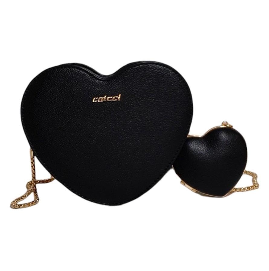Bolsa Colcci Feminina Heart Mini Floater (Preto)