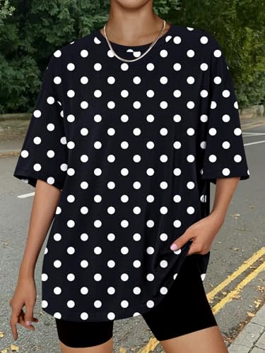 Image of Trendy Queen Womens Oversized T-Shirts Short Sleeves Workout Tops | Casual Summer Gym Tees Plus Size Fashion Clothes 2026