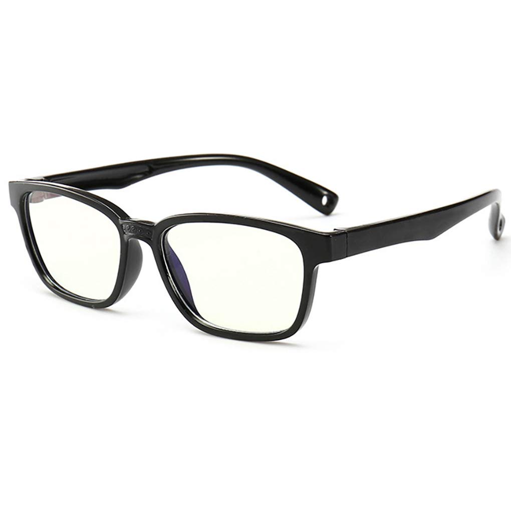 JUSLINK Flexible Kids Blue Light Blocking Glasses for Boys and Girls Age 3-12(1Black)