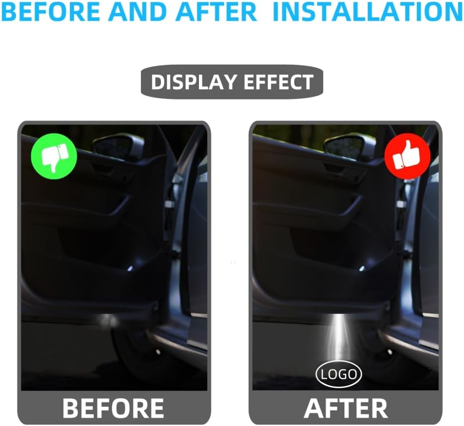 Car Door Light Logo,HD Colorfast LED Projector Welcome Lights Compatible with for Lexus ES is GS LS RX GX LX,Puddle Lights Automotive Micro-Labeling Auto Suite.