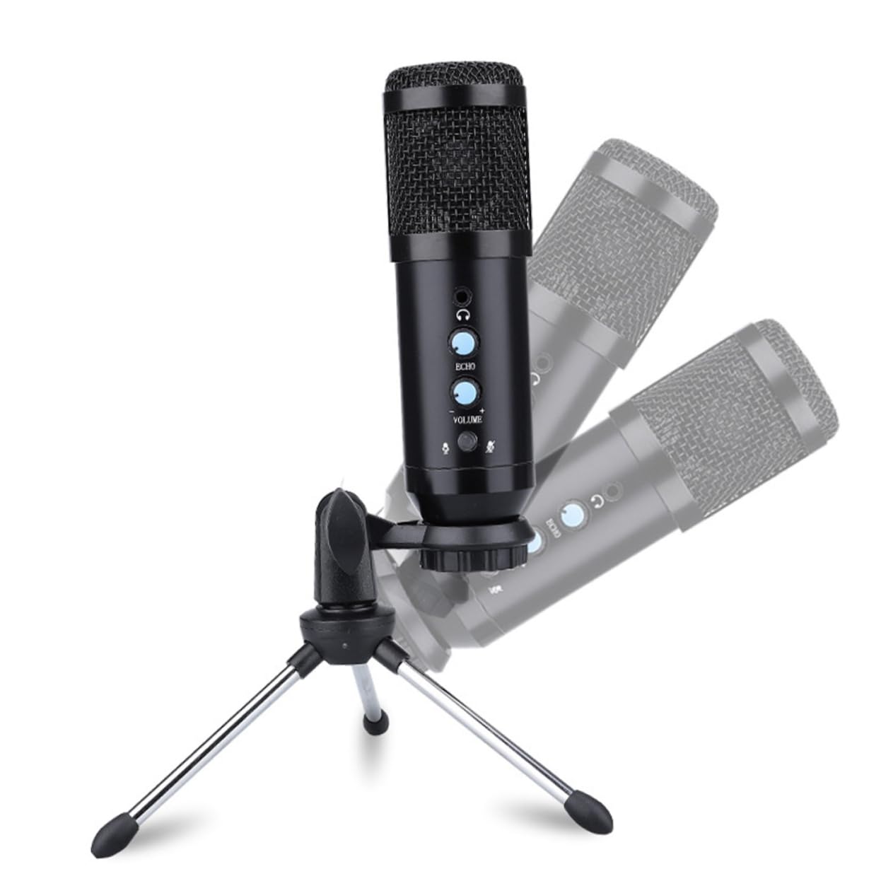 DOITOOL 1 Satz Professionelles USB Kondensator Mikrofon mit Stativ Dsp Chip für Übertragungen Kompatibel mit Pc Tablet Smartphone Geräuschunterdrückend für Sprachwiedergabe