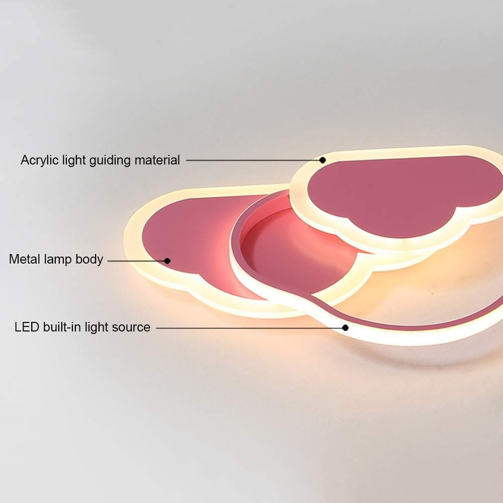 Zekei Led-plafondlamp, creatieve wolkenplafondlamp, 32W, 2700lm, 42cm, met dimbare afstandsbediening, moderne witte plafondverlichting, wandlamp voor de woonkamer, slaapkamer, hal of kinderkamer