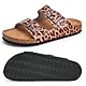 Torotto Damen Pantoletten Sandalen Leder Erwachsene Clogs Hausschuhe Arbeitsschuhe Bequeme Classic(Gelber Leopardenmuster,41 EU)