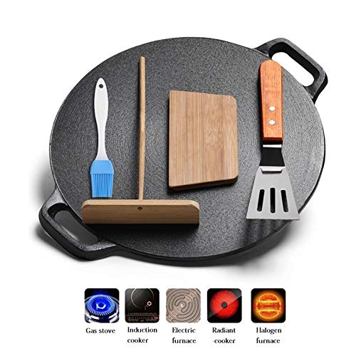 KIODS Frying Pan 32 cm Gusseiserne Pfannkuchen Crepes Pfanne Bratpfanne Antihaft Omelett Omelett Pfanne Grillpfanne