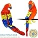 TigerHart Miguelita The Macaw - 14 Inch (Tail Measurement Not Included) Large Parrot Stuffed Animal Plush Bird