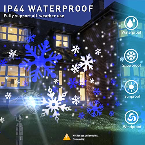 Eambrite Christmas Projector Lights Led White Blue Rotating Snowflake Projector Light For Birthday Wedding Theme Party Garden Home Winter Outdoor Indoor Decor #TOP4