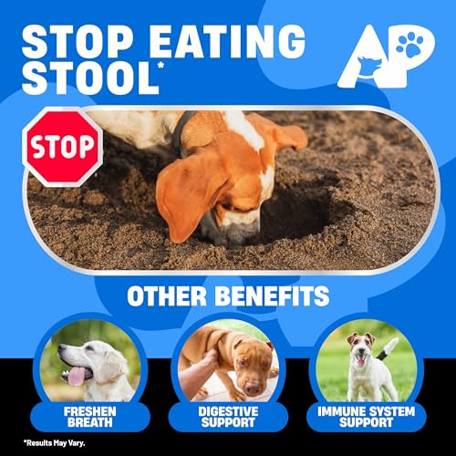 No Poo Chews for Dogs – Coprophagia Deterrent for Dogs – Stop Eating Poop for Dogs – Dog Poop Eating Deterrent – Forbid Stool Eating Deterrent for Dogs with Probiotics & Enzymes for Digestive Health No Poo Chews for Dogs – Coprophagia Deterrent for Dogs – Stop Eating Poop for Dogs – Dog Poop Eating Deterrent – Forbid Stool Eating Deterrent for Dogs with Probiotics & Enzymes for Digestive Health
