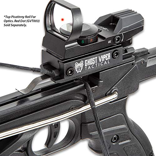 M48 Hell Hawk SELF-Cocking Assault Crossbow Pistol - Lightweight Fiberglass Construction, 185 FPS, Bolts Included - Length 24 2/5”