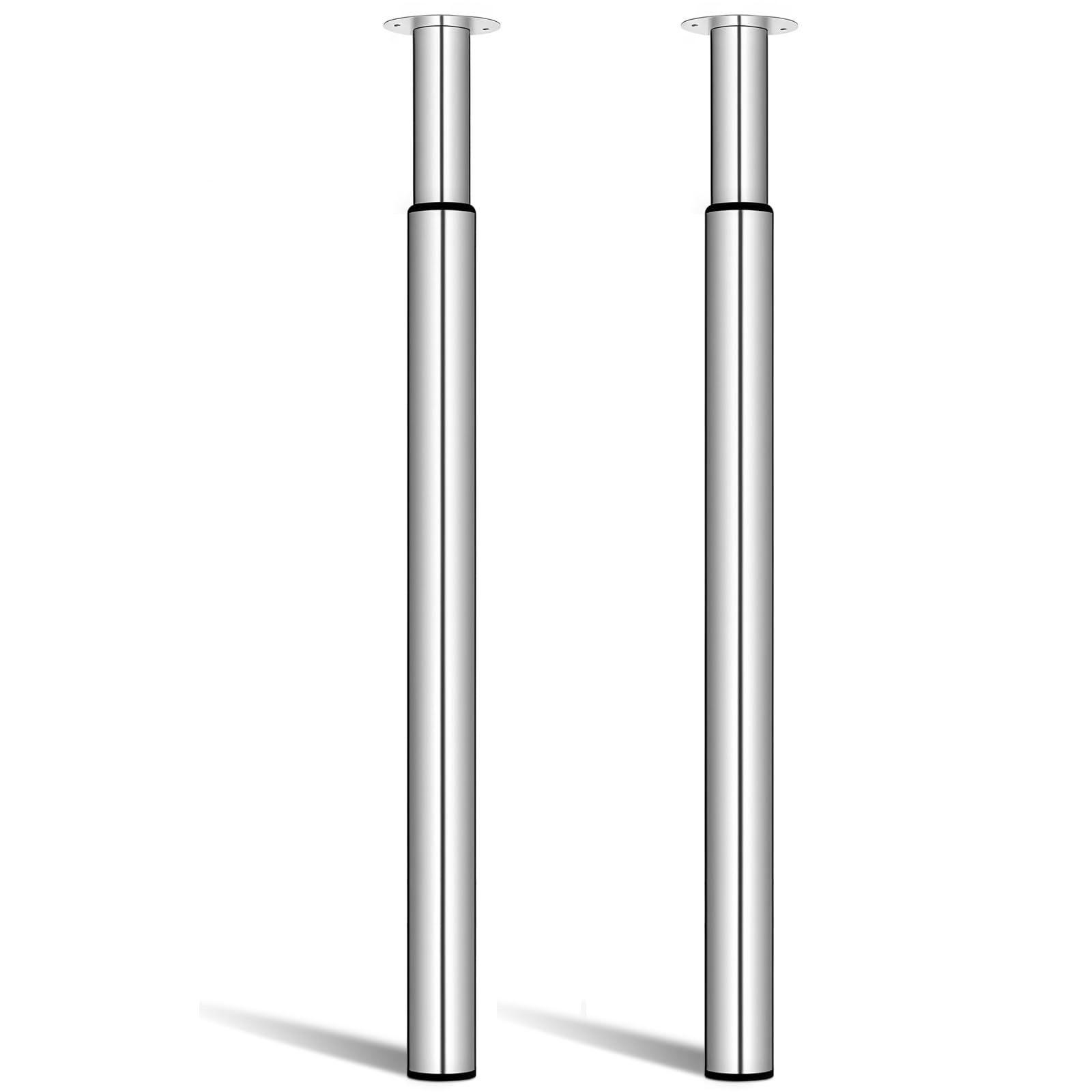 Amazing Tour Adjustable Table Legs 710-1100mm - 2 Pack Breakfast Bar Kitchen Worktop Support Office Desk Legs, Heavy Duty Metal Sturdy Steel Frame,Silver โ image 1