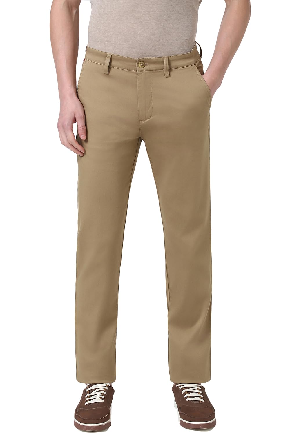 peter england Men's Slim Fit Mid Rise Pants-picture-30