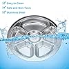 Litewoo Stainless Steel Round Divided Plate 6 Sections #2