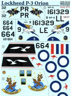 Lockheed P-3 Orion Print Scale 72-132