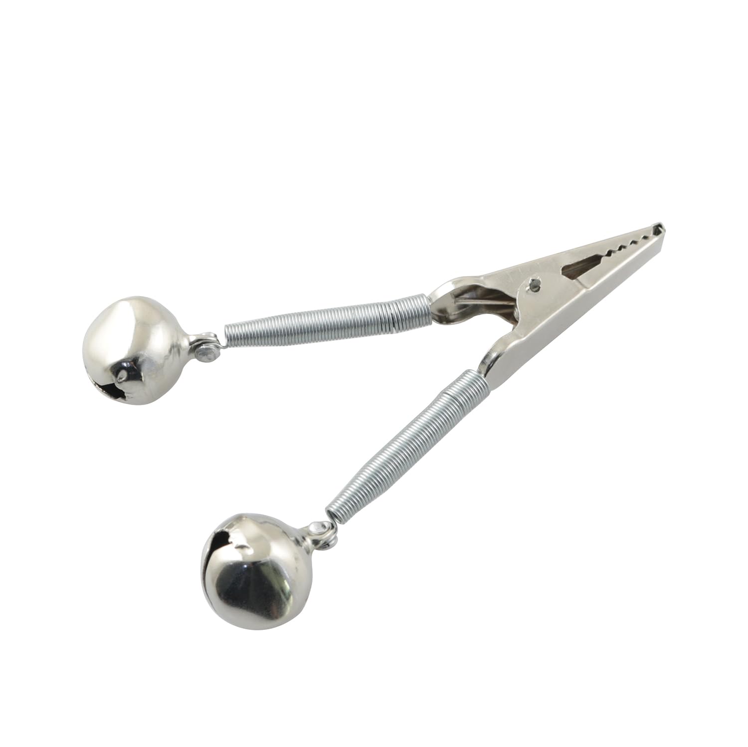 JCBIZ 10PCS Fishing Rod Alarm Bells Small Fish Clip Bells Metal Fishing Twin Bells Bite Alarm Double Spring Clip-on for Sea Fishing Rod