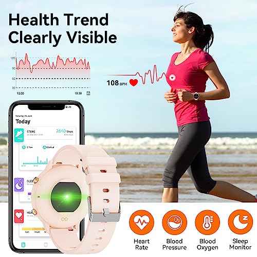 Hwagol Smartwatch voor heren en dames, 1,39 inch smartwatch met stappenteller, slaapmonitor, met 140+ sporten, voor Android iOS - Afbeelding 5
