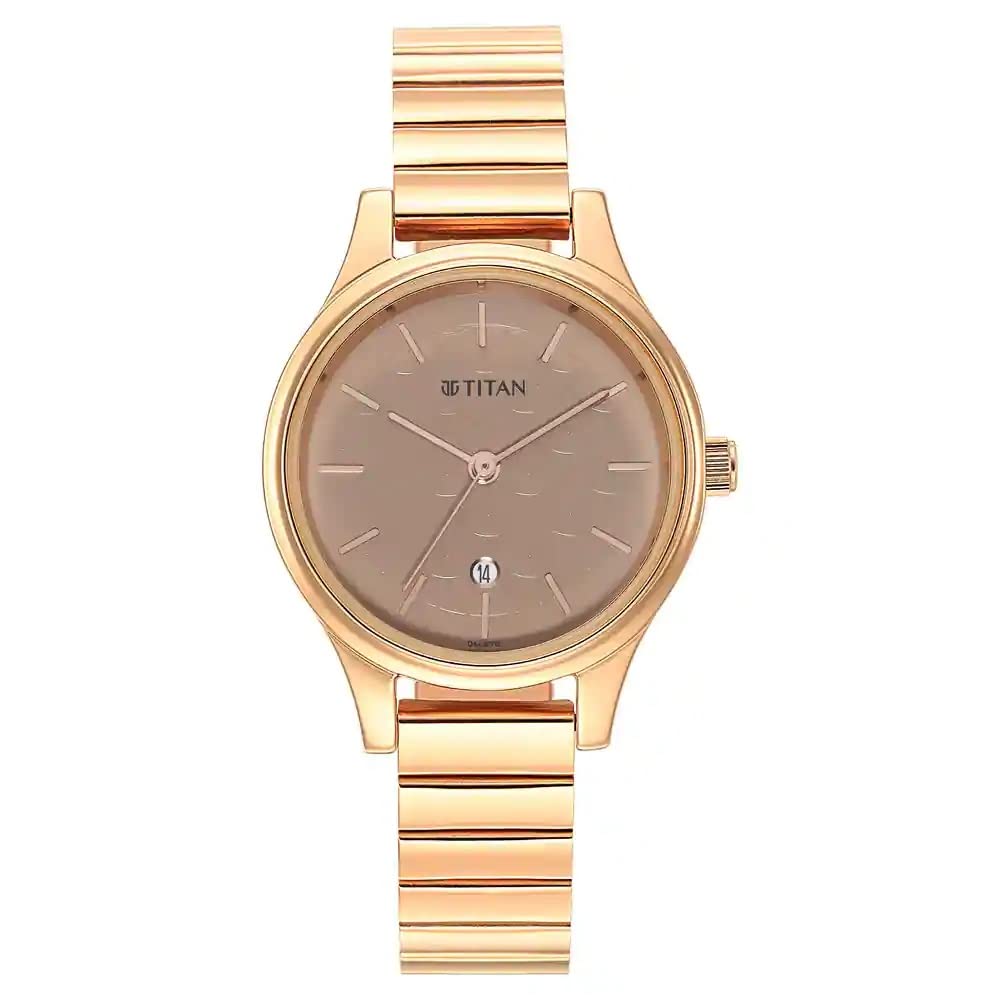 Titan Karishma Analog Brown Dial Metal Strap Watch for Women-NS2679WM01 (B0BQRPQ3YJ) Amazon Price History, Amazon Price Tracker