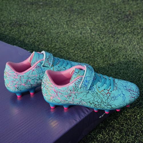 brooman Kids Firm Ground Soccer Cleats Boys Girls Football Cleats with Soccer Socks4