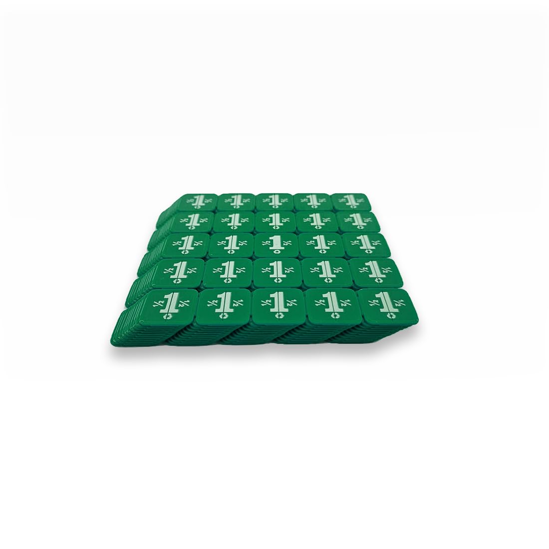 Monete fragili CombiCraft in plastica riciclata in verde - 1000 monete fragili