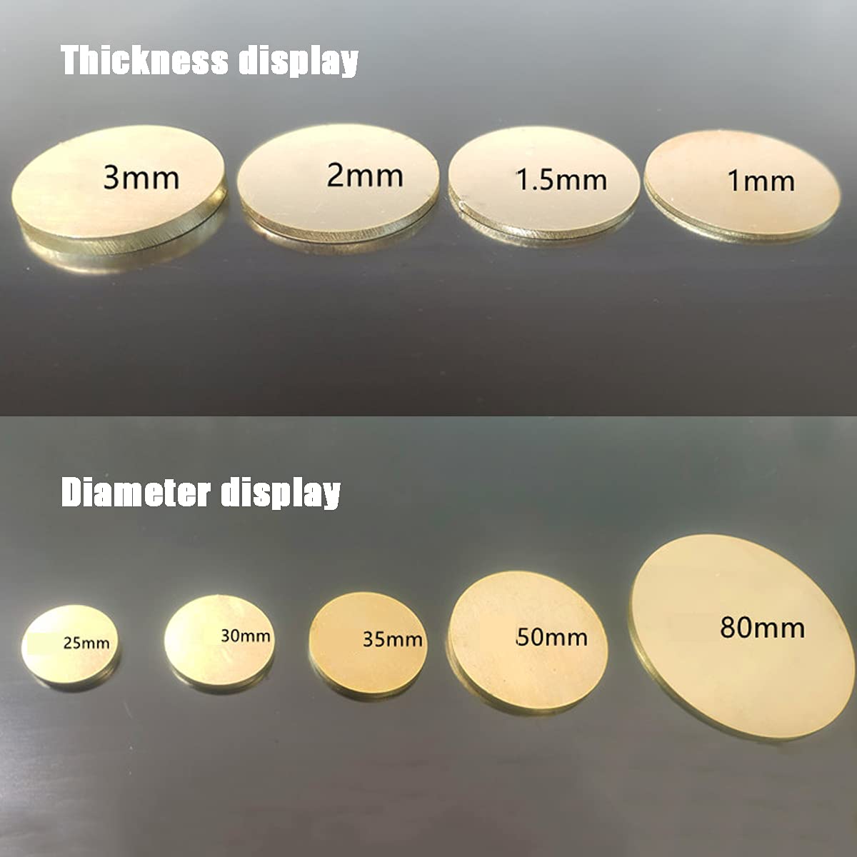 Messingblech Dünnfolie Platte Schimindustrie Hausmaterialien Dick 2 Mm, Durchmesser 200 Mm-50 Mm/2 * 200Mm