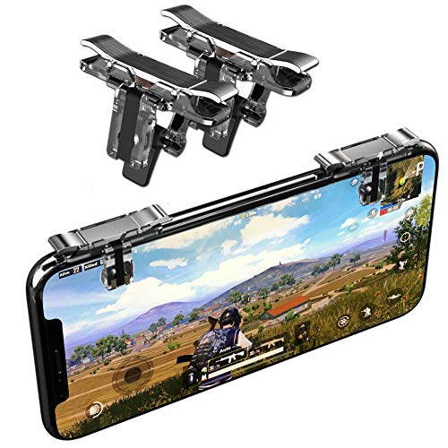 Newseego PUBG Phone Triggers, Mobile Game Controllers, Shooter Sensitive Aim Triggers for Mobile Phone for PUBG/Knives Out/Rules of Survival L1R1 (1 Pair Mobile Triggers)