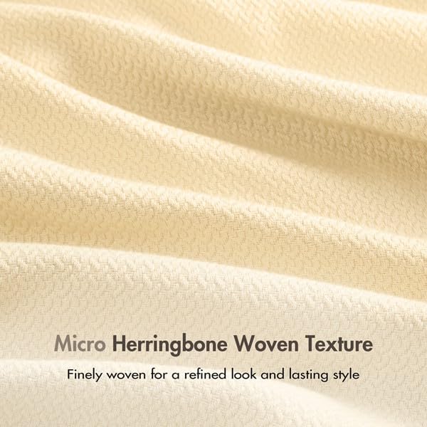 Image of Madison Park 100% Egyptian Cotton Twin Size Bed Blanket for Summer, Yellow | Cozy Soft Breathable Durable, Micro Herringbone Weave Casual, Lightweight Knit All Season Throw for Bed Couch, Sofa, OEKO TEX