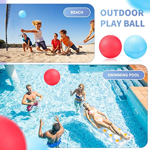 Pack Of 2 Rubber Balls 5 Inch Playground Balls For Kids Outdoor Bouncy Ball Set Red Blue Dodgeball Balls Inflatable Handball Ball Kickball Ball For Yoga Play Exercise Playground Soccer Basketball #TOP4