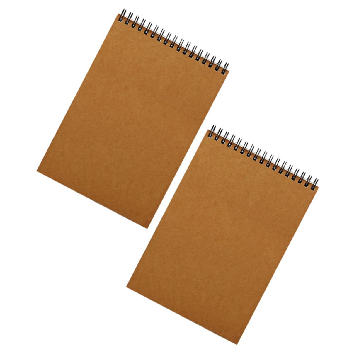 Bloc de Notas en Espiral A4 para Dibujar, Cuaderno Sencillo Marrón