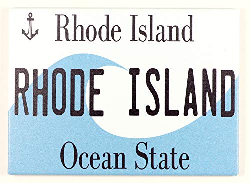 Kühlschrankmagnet, Motiv: Rhode Island, Nummernschild, Souvenir, 6,3 x 8,9 cm