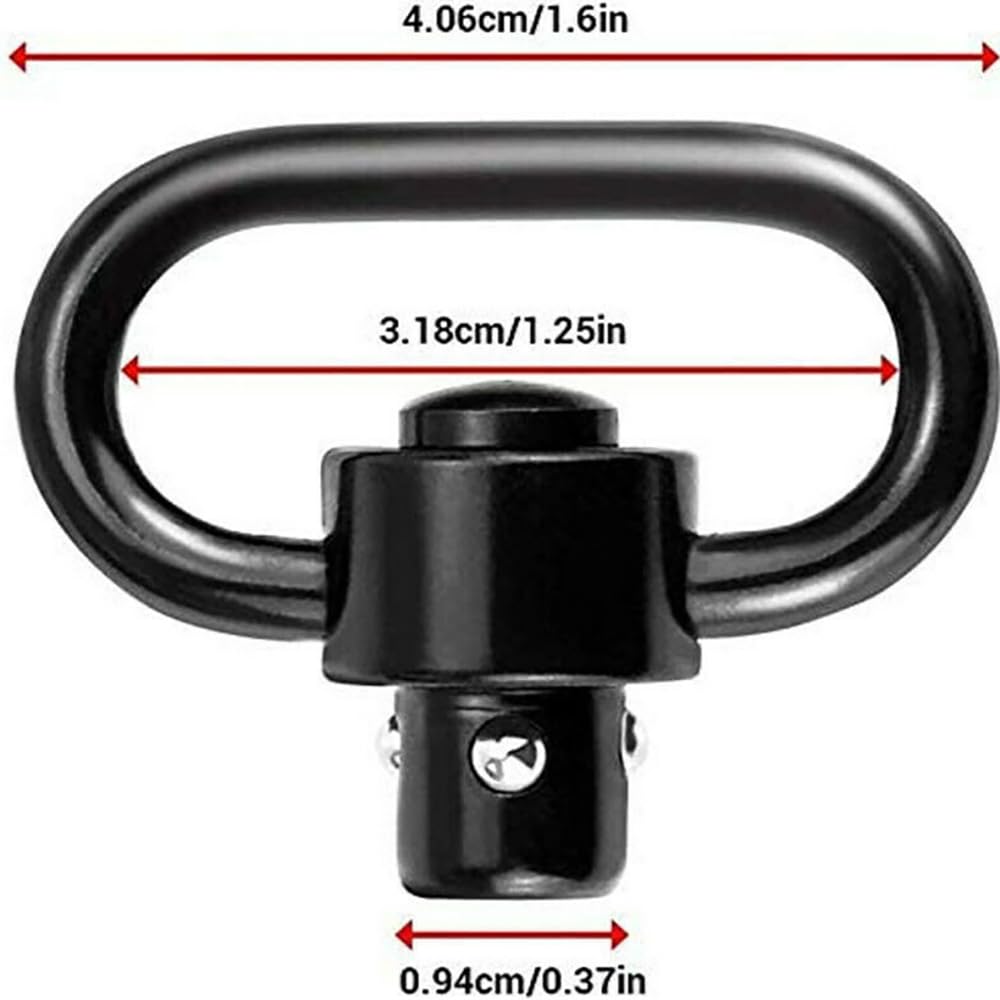 Sling táctico de Dos Puntos-2 Pack Picatinny QD Sling montajes giratorios Correa de Hombro Ajustable para Rifles-liberación rápida y Base de Montaje incluida