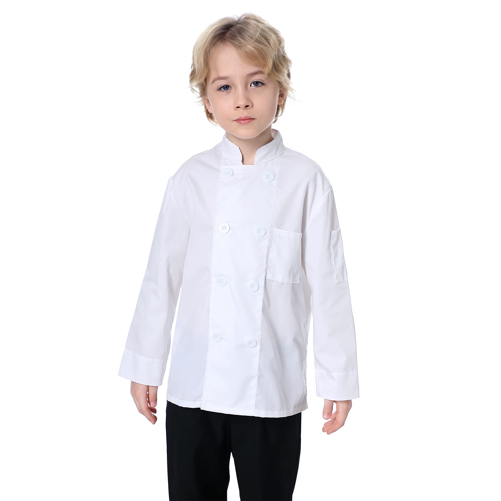 TopTie Kid's Chef Coat For Cook Uniform Halloween Costume