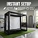 Inflatable Golf Simulator Enclosure 1.5m(L) x3.5m(W) x2.8m(H), Golf Practice Net with White Projection Screen, Portable Golf Simulator Tent with Air Pump for Indoor/Outdoor/Garage/Office Training