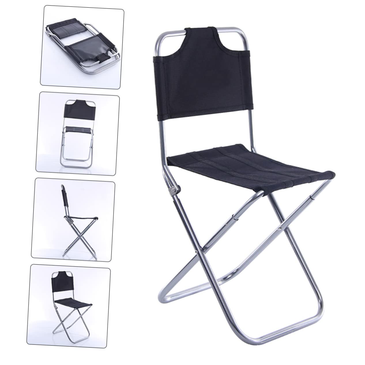 Anneome Taburete Plegable Portátil con Fijación de Triangular Y Soporte Reforzado para Pesca Acampada Y al Aire