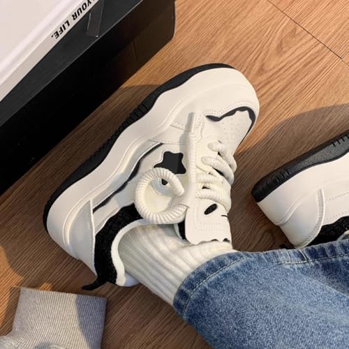 Star Shoes Women Walking Y2K Star Platform Sneakers Low Top Lace-Up Cute Chunky Aesthetic Walking Shoes2